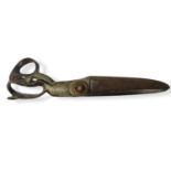 HEINISCH, NEWARK, AMERICA, A PAIR OF ANTIQUE LIGHT INDUSTRIAL RIGHT HANDED STEEL SHEARS. (39cm)