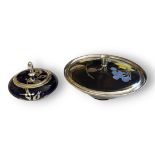 HUTSCHENREUTHER, AN ART DECO BAVARIAN PORCELAIN SILVER OVERLAID LIDDED BOWL AND COVER Designed by