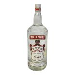 SMIRNOFF, A 1.5 LITRE BOTTLE OF VODKA.