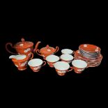 NORITAKE, A VINTAGE JAPANESE PORCELAIN TEA SET Comprising six cups and saucers, six side plates,