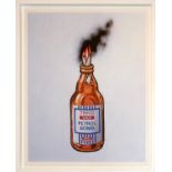 WITHDRAWNBANKSY, BN 1974, A TESCO PETROL BOMB LITHOGRAPH PRINT Signed in plate lower right,