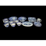 SPODE, A COLLECTION OF MODERN CERAMIC DISHES, CUPS AND SAUCERS In blue Italian design, also