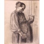 KATHE KOLLWITZ, 1867 - 1945, LITHOGRAPH Titled ‘Portraits of Misery III (At The Doctors)’. (50cm x