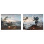 CIRCLE OF JAN FRANS VAN BLOEMEN, CALLED L'ORIZZONTE’, ANTWERP, 1662 - 1749, ROME, A PAIR OF LATE