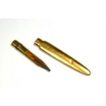 SAMPSON MORDAN, AN UNUSUAL 9CT GOLD PENCIL/LETTER OPENER. (length 7cm, 4.9g)