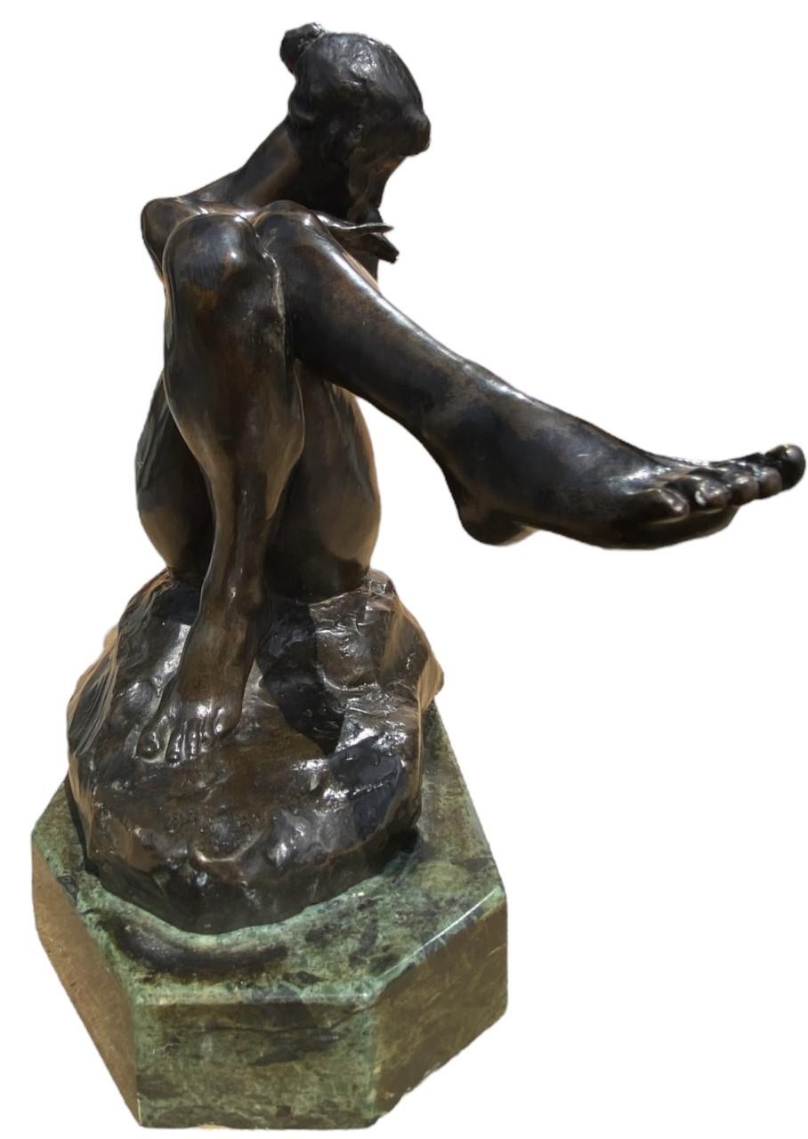 SIR WILLIAM REID DICK, BRITISH, 1879 - 1961, A 20TH CENTURY BRONZE Titled ‘The Kelpie’, nude - Image 2 of 7