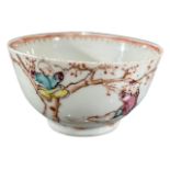 AN 18TH CENTURY CHINESE CUP Decorated with two boys playing amongst blossom tree, cup having short