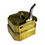 A 19TH CENTURY VICTORIAN BRASS SCARIFICATOR, EVANS LONDON, CIRCA 1840 Mechanical leech used for