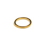 A 22CT GOLD BAND. (UK ring size N½, 3.6g)