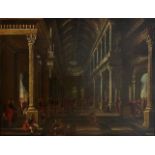 CIRCLE OF VIVIANO CODAZZI, BERGAMO, 1603 - 1672, ROME, A LARGE 17TH CENTURY OIL ON CANVAS