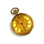 AN EARLY 20TH CENTURY SWISS 14CT GOLD CASED POCKET WATCH Having elaborate chased and engraved