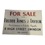 A VINTAGE ESTATE AGENTS DOUBLE SIDED ENAMELLED SIGN Condition good, some very light nibbles 46 x