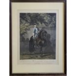 AFTER J.E. RIDINGER, A SET OF THREE EQUESTRIAN INTEREST COLOURED ENGRAVINGS All depicting noblemen