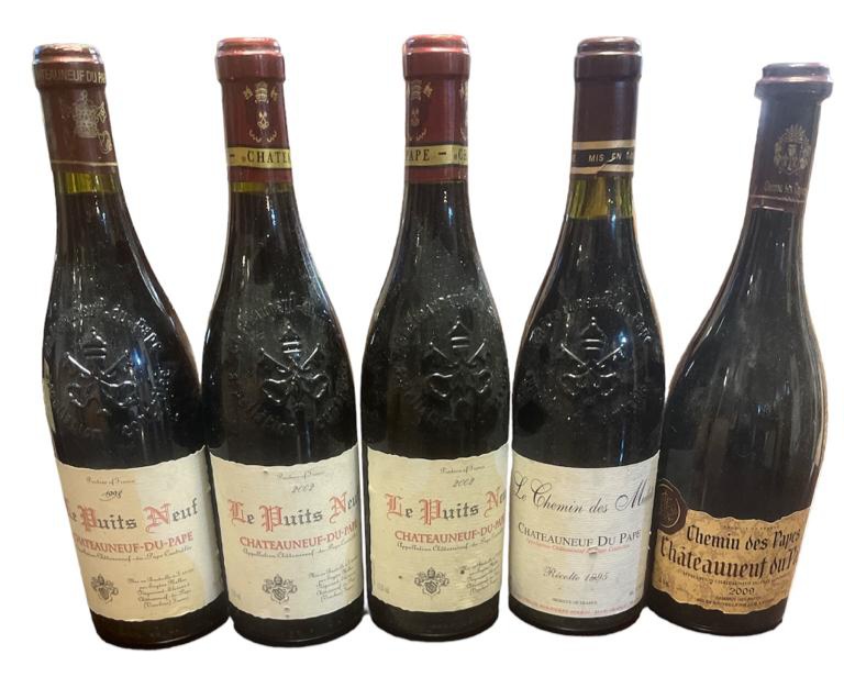 A COLLECTION OF SIXTEEN BOTTLES OF VARIOUS RED WINES, To include 5 x Châteauneuf du papes 5 x - Image 4 of 5