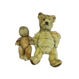 AN EARLY 20TH CENTURY STEIFF MOHAIR TEDDY BEAR, CIRCA 1910 - 1920 The fully jointed body stitched