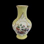 MEISSEN, A SMALL LATE 19TH CENTURY HARD PASTE PORCELAIN VASE Polychrome enamelled to both sides with