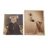 MADAME D'ORA (DORA KALLMUS), 1881 - 1963, TWO SEPIA PORTRAIT PHOTOGRAPHS Female in Art Deco pose,