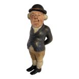 A LATE 18TH/EARLY 19TH CENTURY CARVED WOOD AND POLYCHROME TOBACCO ADVERTISING CARICATURE FIGURE