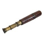 TT&H LTD, AN EARLY 20TH CENTURY SIGNALS AND GENERAL SERVICE BRASS THREE DRAWER TELESCOPE, CIRCA