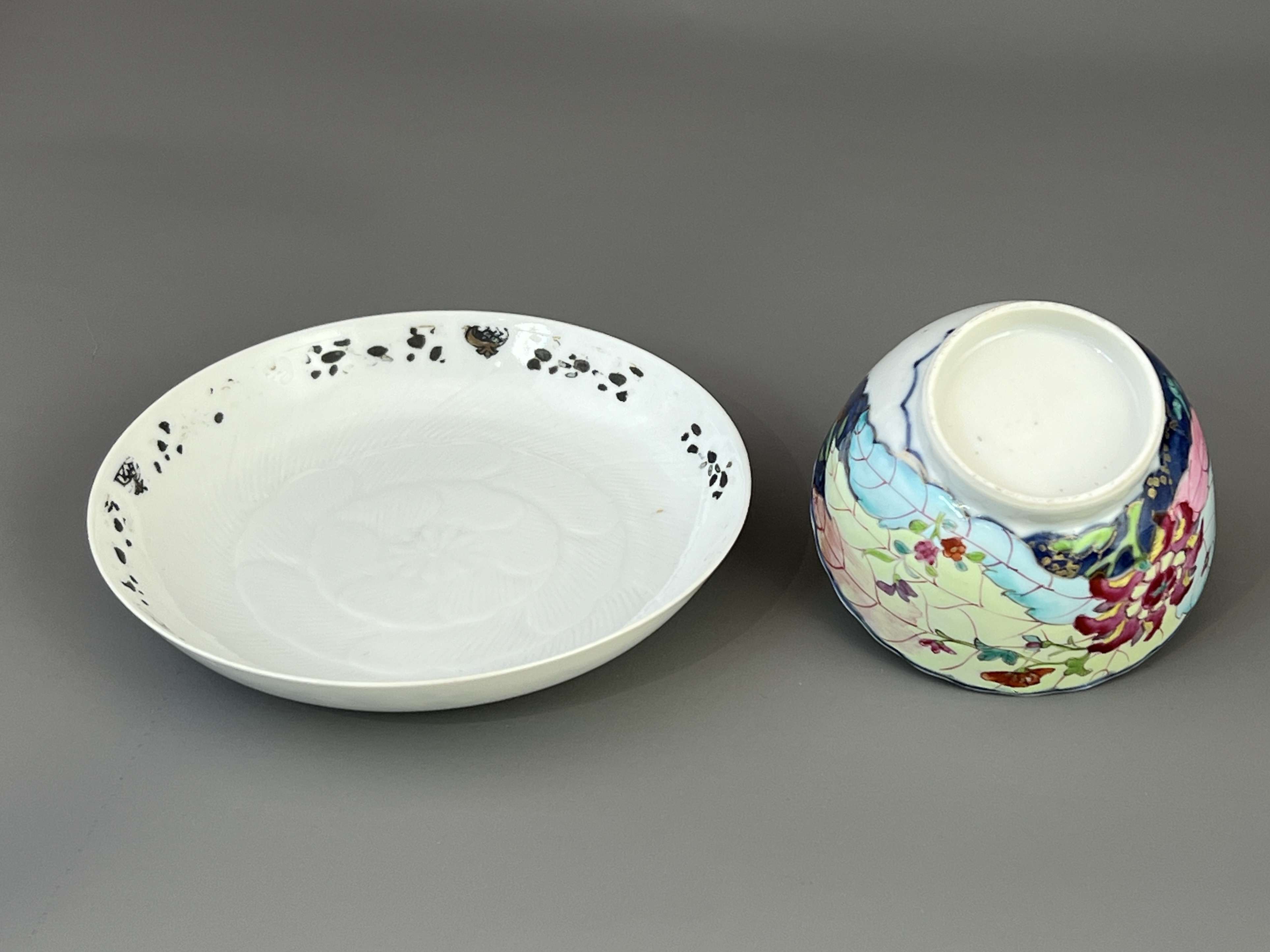 A Group of Porcelain and enamels, 18th/19th century, comprising a pair of yellow Canton enamel - Image 13 of 18