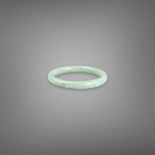 A small pale green Jadeite Bangle, 20th century good condition with certificate no.5783-262 from