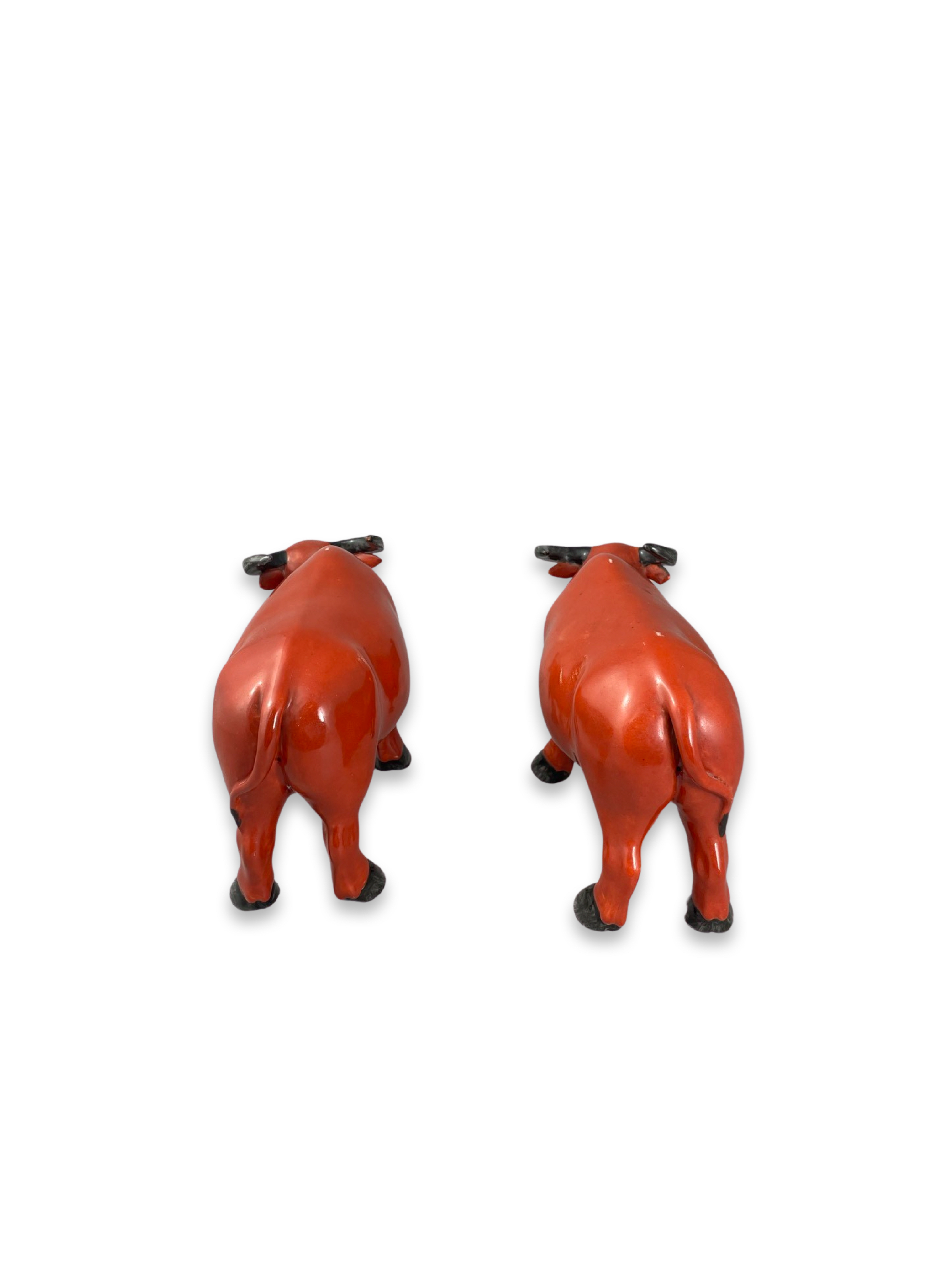 A Pair of Iron Red Buffalo, 19/20th century - Image 4 of 6