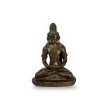 A Qing Nepalese Revival Bronze Figure of Amitayus, 18th century, finely cast seated in padmasana