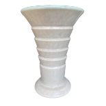 A 20TH CENTURY ART DECO POOLE POTTERY RIBBED VASE, SHAPE 796 Probably designed by John Adams and