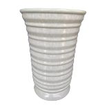 A 20TH CENTURY ART DECO POOLE POTTERY RIBBED VASE, SHAPE 605 Probably designed by John Adams & Harry