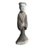 A CHINESE HAN DYNASTY TERRACOTTA COURT LADY MINGQI. (h 36cm) Provenance: private collection