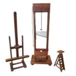 A COLLECTION OF MINIATURE APPRENTICE PIECE OF FURNITURE To include library steps, an Artists easel