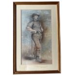 A 20TH CENTURY FRENCH SCHOOL PASTEL CHALK AND GRAPHITE ON PAPER Portrait of a gentleman, signed with