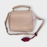 LULU GUINNESS, A LILAC LEATHER SHOULDER BAG Having a single handle and shoulder strap, complete with