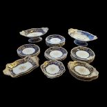 A FINE EARLY 19TH CENTURY SPODE FELSPAR PORCELAIN DESSERT, 1815 - 1827, TWENTY-SIX PIECE JEWELLED