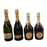 A COLLECTION OF VINTAGE CHAMPAGNE Comprising Moet and Chandon Imperial, La Montina gold label and