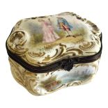 A MID 19TH CENTURY SEVRES PORCELAIN ORMOLU MOUNTED TRINKET BOX Reign of Louis-Philippe, 1845 - 1848,