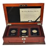 A D-DAY ALLIED FORCES SILVER COIN SET Comprising a 1944 American Half Dollar, 1944 British Half