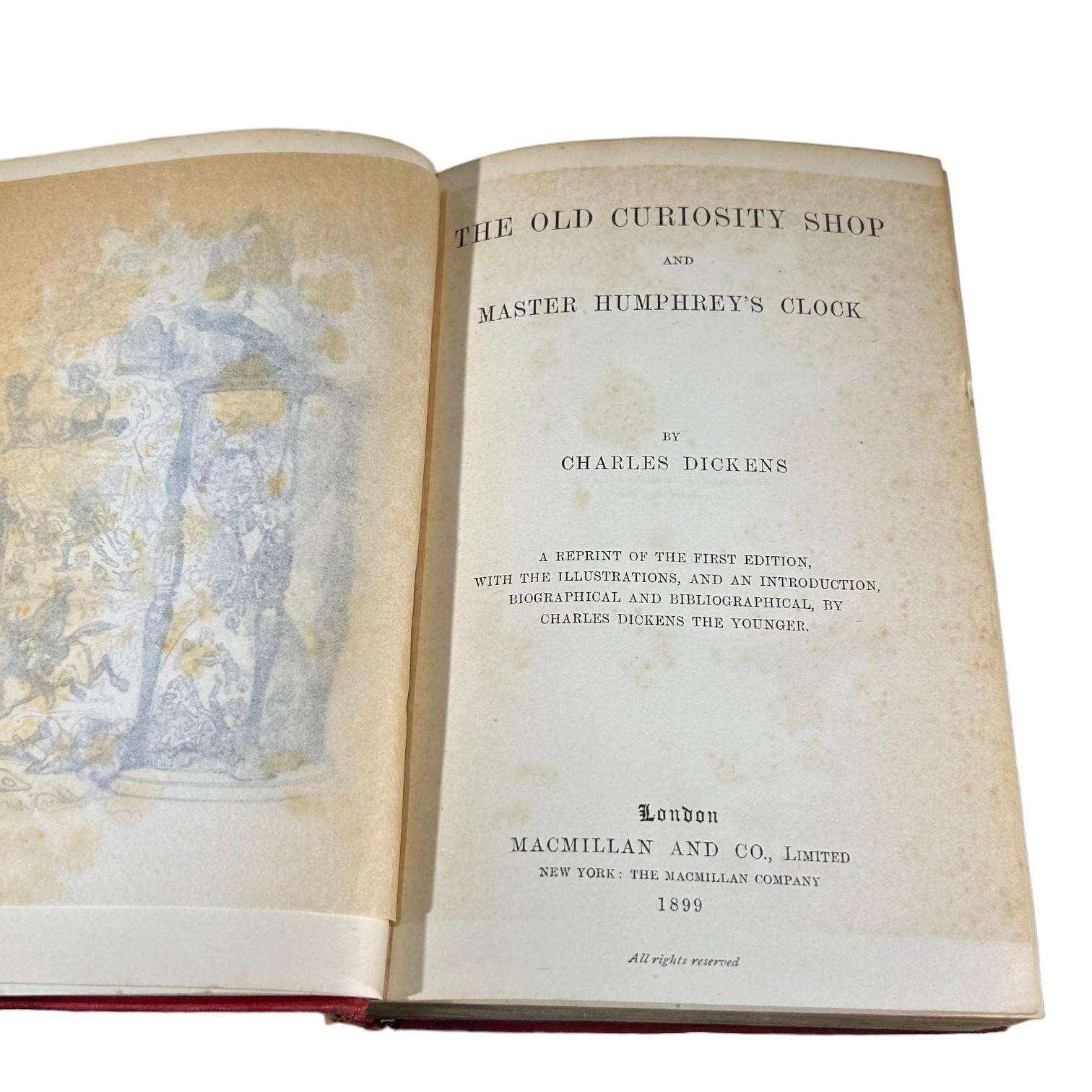 CHARLES DICKENS, THE OLD CURIOSITY SHOP AND MASTER HUMPHREY’S CLOCK, 3RD EDITION, 1899 Published - Bild 3 aus 4