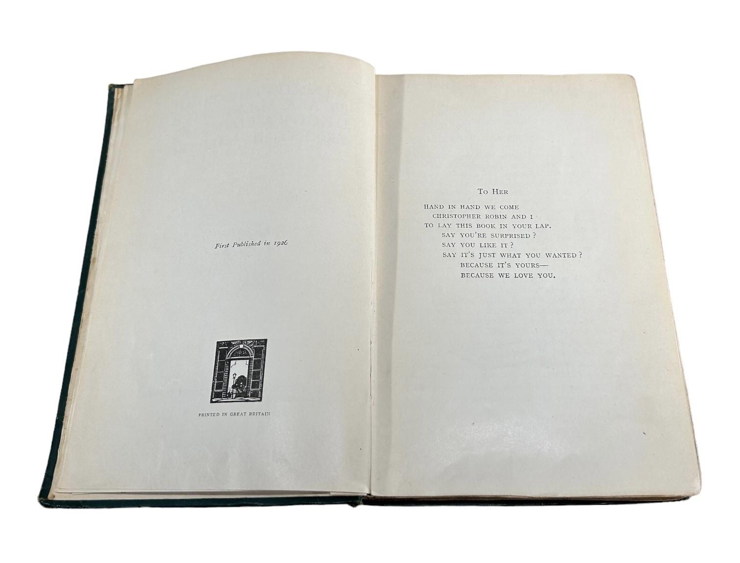 A.A. MILNE, WINNIE-THE-POOH, 1ST EDITION, LONDON: METHUEN & CO., 1926. ILLUSTRATIONS BY E.H. - Bild 6 aus 6