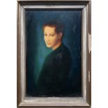 MICHEL M. MOCKERS, A 20TH CENTURY OIL ON BOARD Portrait of man signed lower right, framed. (sight