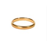TIFFANY & CO., AN 18CT YELLOW GOLD BAND RING Hallmarked London, 2015. (UK ring size P½, 3.3g)