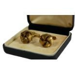 A PAIR OF 14CT GOLD CUFFLINKS HOUSED IN A LIBERTY’S OF LONDON BOX Cufflinks having stylised four