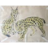 DAVID KOSTER, 1926 - 2014, A LIMITED EDITION COLOURED LITHOGRAPH Titled ‘Lynx’, signed, numbered 3/