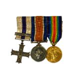 A.H. BALDWIN & SONS LTD, A MOUNTED GROUP OF THREE MINIATURE DRESS MEDALS FROM THE GREAT WAR
