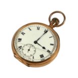 BENSON BROTHERS, A 9CT GOLD OPEN FACED 15 JEWEL POCKET WATCH, HALLMARKED CHESTER, 1926 Having