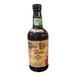 A VINTAGE BOTTLE OF SILVA REIS PORT Black cap with cream label. (approx 75cl) Condition: good