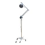 HADRILL & HORSTMANN DESIGN CHROME COUNTERPOISE TROLLEY LAMP. (196cm) Condition: good overall, some