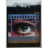 JOE TILSON, BN 1928, A PHOTOGRAPHIC ARTIST PROOF PRINT Titled 'Clip-O-Matic Eye on Mirror