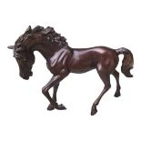 A CONTEMPORARY BRONZE STUDY OF A THOROUGHBRED HORSE Unsigned. (length 52cm x h 42cm) Condition: good