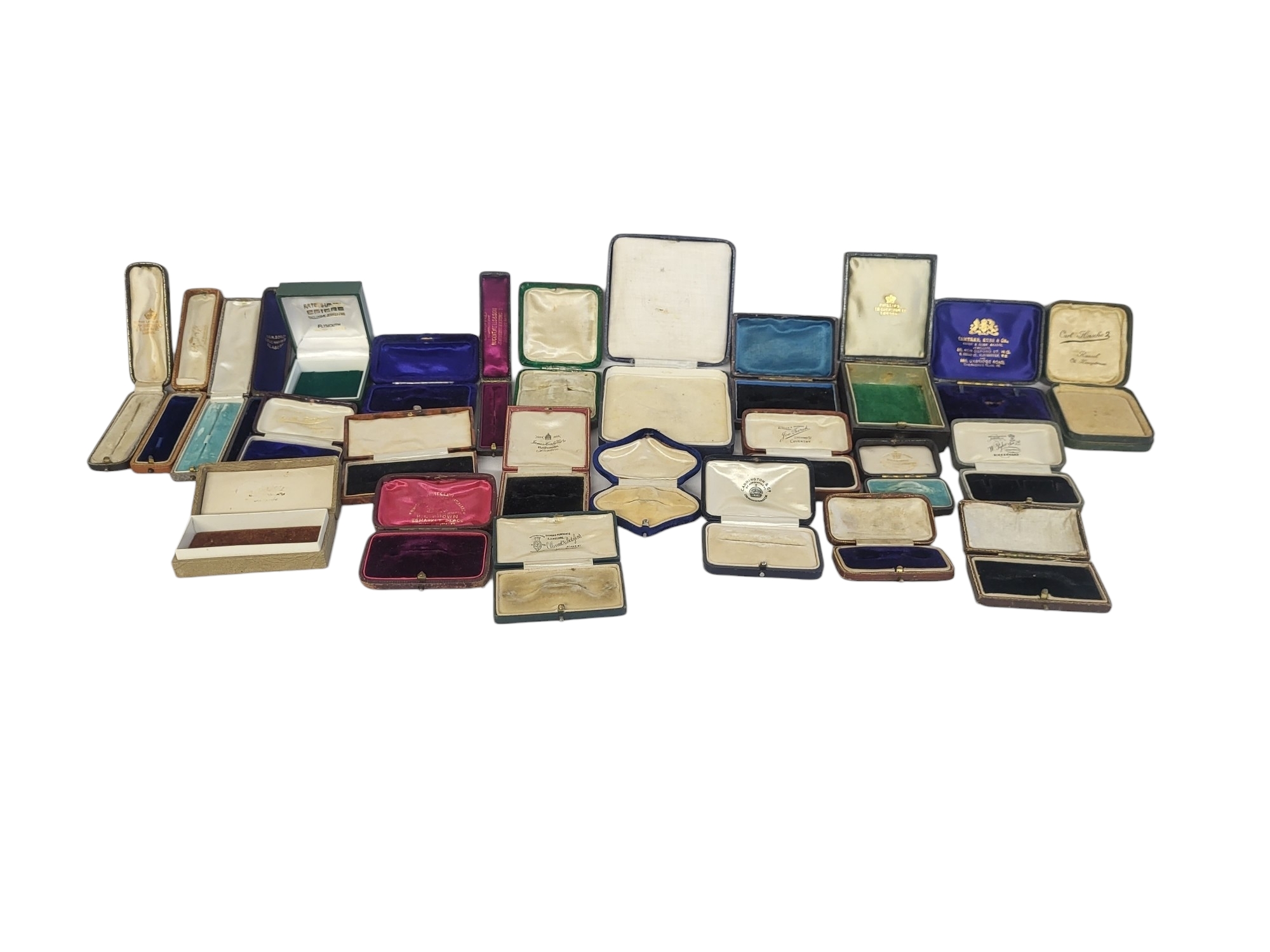 A COLLECTION OF TWENTY FIVE LATE 19TH/EARLY 20TH CENTURY JEWELLERY BOXES Various sizes, each